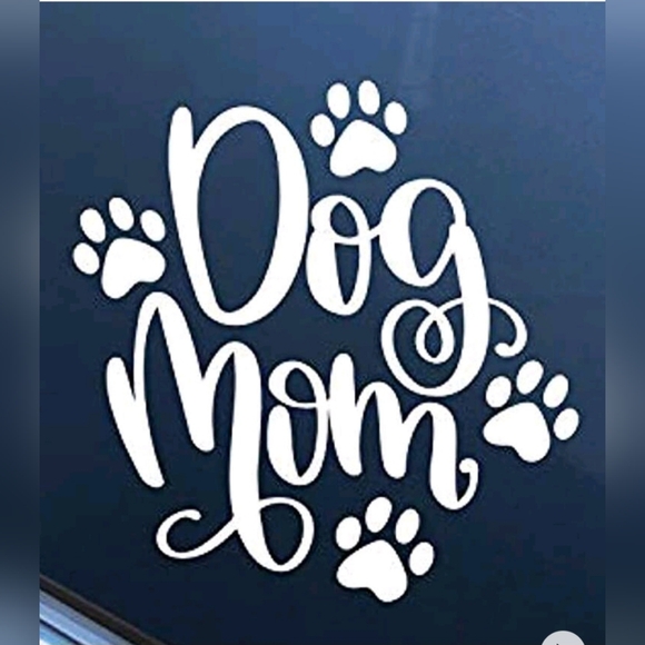 🚨Dog Mom Paw Print Decal - White, NIP - Picture 3 of 3